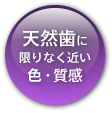 天然歯に限りなく近い色・質感