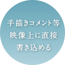 手描きコメント等映像上に直接書き込める